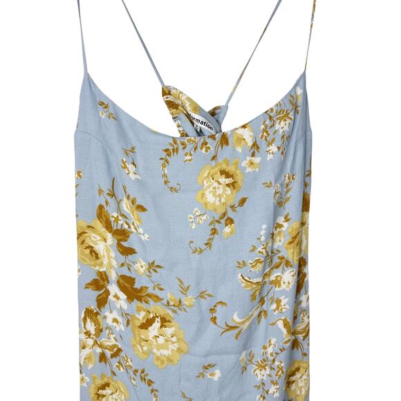 NEW Reformation Dover Midi Dress Light Blue - Picture 6 of 9